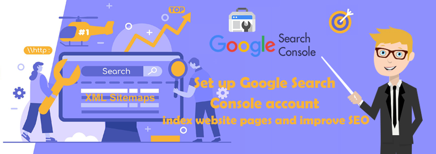 Set up Google Search Console account to index website pages and improve SEO